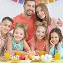 100 Packs Orange Biodegradable Striped Paper Straws, Disposable Drinking Straws for Birthday Carnival Summer Pool Party Wedding Baby Shower Halloween Christmas Party Decoration Supplies