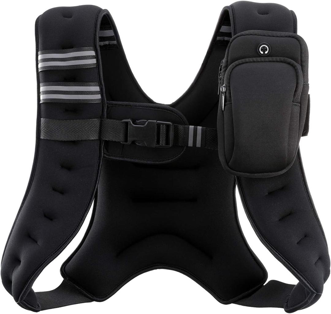 ZELUS Weighted Vest, 30lb Weight Vest with Reflective Stripe for Workout, Strength Training, Running, Fitness, Muscle Building, Weight Loss, Weightlifting