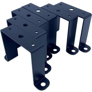 6 PCS 3x3" Square Pipe Tube Strap Clamps,3 inch metal u shaped bracket, steel u clamp bracket for mounting,Powder Coated Black