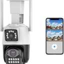 SECUEYE APP 4MP Dual Lens Camera 2K WiFi Wired Pan/Tilt/Zoom Auto Tracking Human Detection Color Night Outdoor Security IP65 Waterproof 24/7 Recording (C21-CN)
