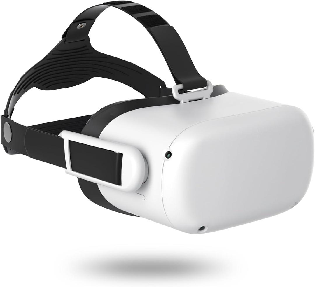 X-SUPER HOME Active Silicone Head Strap Compatiable for Quest 2 Accessories Elite Strap Replacement Ideal for Lie-Down Mode or Sit-Back Mode (Quest 2, Black)