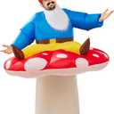 Spooktacular Creations Inflatable Costume for Adults, Full Body Mushroom Air Blow Up Costumes, Lazy Dwarf with Hat and Beard for Halloween Costume Parties