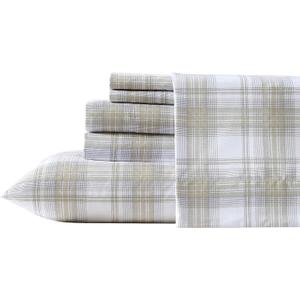 Wrangler - Twin Size Sheet Set, Ultra-Soft & Wrinkle-Resistant Bedding for Year Round Comfort, Deep Pockets, Bed Sheets with Matching Fitted Sheet & Pillowcase (Dayton Valley Plaid Beige)