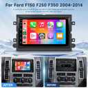4 Core+64G Android 15 Car Radio Stereo for Ford F150 F250 F350 2004-2014, 7 inch Touch Screen Car Stereo Wireless CarPlay Andriod Auto, Bluetooth, GPS, SWC, 5G WiFi, FM, HD Backup Camera