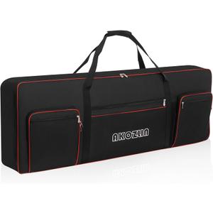 AKOZLIN 76 Keys Electric Piano Keyboard Gig Bag 47"x6.5"x18.1" Soft 76 Note Keyboards Case With 5-Pocket for Keyboard Accessaries