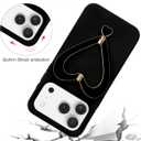 Jusy Case for iPhone 17 Pro Max, Cute Heart with 3D Heart Stand Slim Fit Liquid Silicone Soft Anti-Scratch Microfiber Lining Shockproof Protective Phone Cover for Girly Women Case - Black