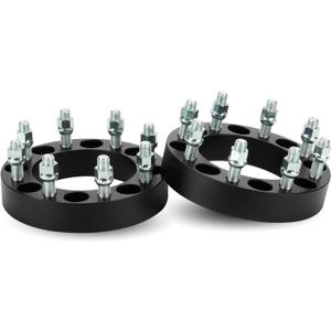 8x6.5 1.5" (38.1mm) Wheel Spacers with 126.15mm Bore, 9/16"-18 Studs for 1967-1974 GMC C/K25 C/K2500 Pickup, 1975-1986 Chevy C30 K20, 1970-1998 Ford F-250 F-350, 8x165.1mm 8 Lugs Wheel Adapters 2pcs