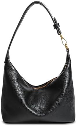NEBIL Small Hobo Bag For Women Soft Pu Leather Shoulder Purse Slouchy Everyday Trendy Handbags with Zipper