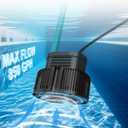 Pool Cover Pump Above Ground - Submersible Sump Pump, Swimming Water Removal Pumps, with Drainage Hose & 25 Feet Extra Long Power Cord, 850 GPH inGround, 3 Adapters Black