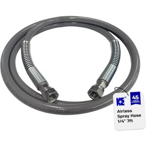 Cosmostar 1/4" x 7' Airless Paint Sprayer Whip Hose  Flexible, 3600 PSI Max Pressure, Durable, Universal Fit - (FBE) 245798