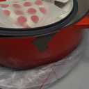 Umite Chef 6QT Enameled Cast Iron Dutch Oven with Lid, Versatile Heavy-Duty Cookware Pot for Baking Bread, Braising, Soups & Stews, Oven & Stovetop Safe with Heat Resistant Gloves Red