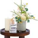 Acacia Wood Riser for Display, 9.5" Decorative Round Tray Pedestal Stand, Farmhouse Countertop Organizer,Pedestal Tray Waterproof Riser Board for Soap, Plants, Perfume, Candles Bathroom, Kitchen
