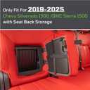Leather Car Seat Covers for 2019-2026 Silverado/Sierra Crew Cab,Red