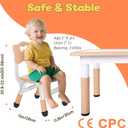 FUNLIO Adjustable Kids Chair (1pc), 3 Level Height Adjustable Toddler Chair for Ages 3-8, Sturdy Child Chairs with Maximum Bearing 220lbs, for Classrooms/Daycares/Homes, CPC & CE Approved - Natural