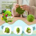 GOSSBY Handmade Positive Dinosaur Crochet - Inspirational Gift for Women - Sometimes You Forget You're Roarsome - Christmas, Birthday, Appreciation Thank You Gift for Coworker, Sister, Friend, Teacher