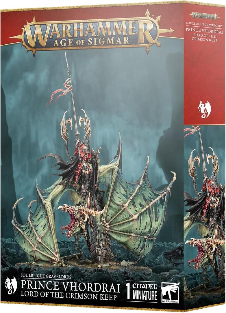 Warhammer Age of Sigmar Soulblight Gravelords Prince Vhordrai, Lord of The Crimson Keep - (2025 Edition)