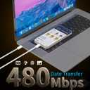 USB C to USB C Cable, 60W Fast Charging [6ft, 3-Pack] Type C Charger Cord, Braided USBC Phone Charger Cable for iPhone 17 16 15 Samsung S25 Laptops MacBook iPad Switch Steam Deck AirPods 4