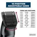 Wahl USA Rechargeable Lithium Ion All in One Beard Trimmer for Men with Detail and Ear & Nose Hair Trimmer Attachment Model 9854-600B