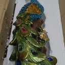 Solar Peacock Statues Garden Outdoor Decor Porch Patio Lawn Yard Art Decorations Peacock Sculpture with LED Lights Birthday Housewarming Christmas Gardening Gifts for Mom Women
