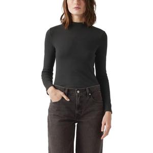 Levi's Women's Effortless Long Sleeve Tee Shirt (Medium, (New) Anthracite Night)