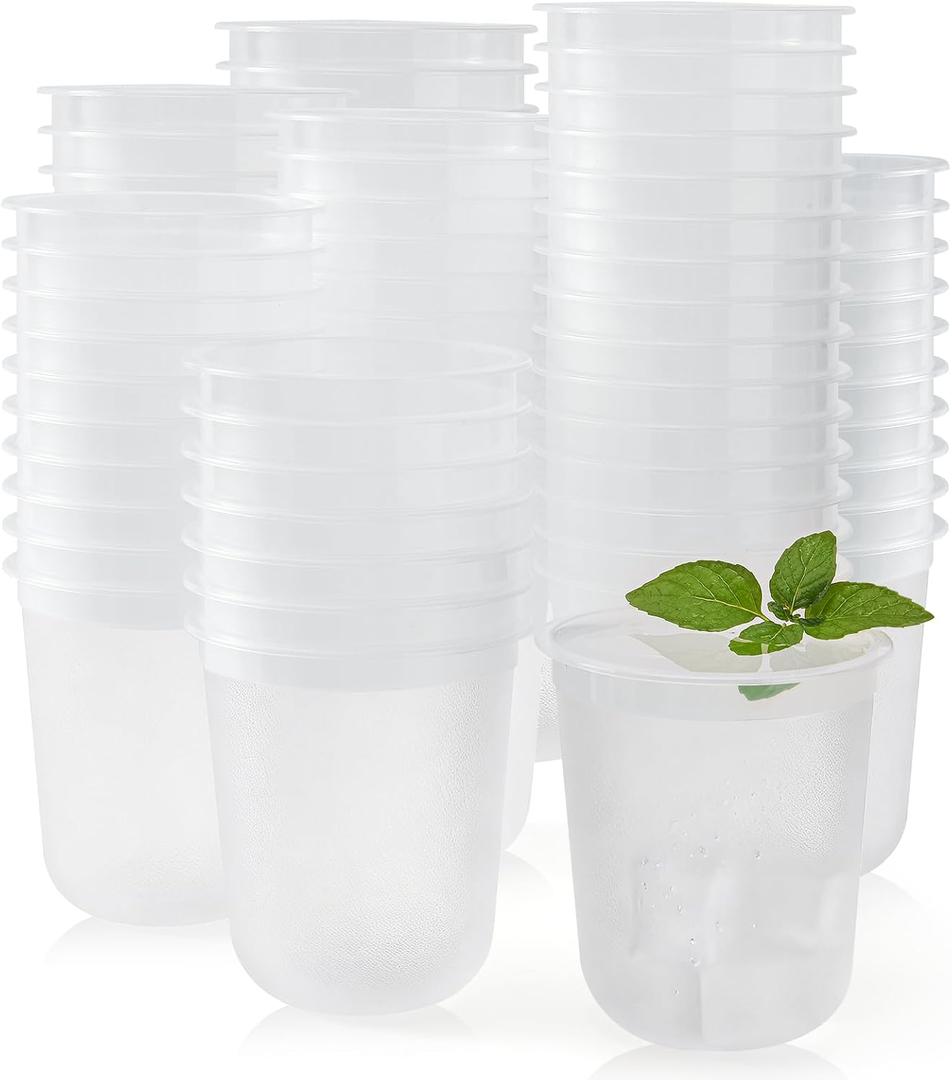 100 Pack Frosted Plastic Cups Clear Disposable Cocktail Glasses for Graduation Wedding Holiday Birthday Party (12 Oz)