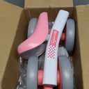 Colorful Lighting Baby Balance Bike Toys for 1 Year Old Girl Gifts, 10-36 Month Toddler Balance Bike, No Pedal 4 Silence Wheels & Soft Seat First Bike, One Year Old Girl Birthday Gifts (Pink)