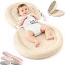 Mamatepe Waterproof Baby Changing Pad, Foldable Travel On-the-Go with Non-Slip Base & Safety Belt, Wipeable PU Cushion for Dresser & Changing Table 30"x19", Yellow