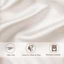 Standard Satin Pillowcase for Hair 2pc,Similar to Silk Pillow Cases,Easier Care Than Silk Pillowcase, Gifts for Women Men,Beige,20x26 & Envelope Closure and 2 Satin Scrunchies