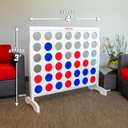 GoSports 4 Foot Giant Wooden 4-in-a-Row Connect Game Jumbo Party Size with Heavy-Duty Coins Easy Setup and Portable Design for Indoor and Outdoor Yard Game for Adults