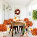 Uieke 36PCS Artificial Mums Outdoor Fall Fake Plastic Flowers Fake Autumn Plants No Fade for Outside Window Box Porch Planters Farmhouse Garden Decor