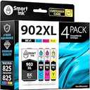 902XL Ink Cartridges Combo Pack 4Pack (Black/Cyan/Magenta/Yellow) Replacement for HP 902XL 902 OfficeJet Pro 6960 6968 6970 6971 6976 Printers