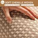 Bath Mat Bathroom Rugs Non Slip Washable, Soft Braided Ultra Thin Bath Mat, Super Absorbent Quick Dry Bath Rug Shower Mat, Rubber Backing, Fit Under Door Bathroom Floor Tub, Brown 20" x 31"
