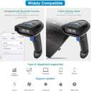 NETUM Bluetooth Barcode Scanner, Compatible with 2.4G Wireless & Bluetooth Function & Wired Connection, Connect Smart Phone, Tablet, PC, CCD Bar Code Reader Work with Windows, Mac,Android (NT-1228BC)