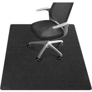 Office Chair Mat - for Hardwood Floors, Large Non-Slip Easy-Clean Floor Protection Blanket (Black, 55 x 35in).