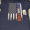 Father's Day Best Papa Ever with US American Flag TShirt, Size M