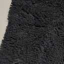 Smiry Luxury Chenille Toilet Rugs U-Shaped 24x20, Soft Absorbent Non-Slip Contour Bathroom Rugs for Toilet, Machine Washable Contoured Bath Mats, Black