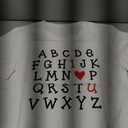 Valentines Shirts Teacher Outfits Alphabet ABC I Love You Tops Girlfriend Gifts Valentine Short Sleeve Tees Tops White
