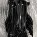 36 PCS Disposable Serving Utensils for Party - 12 Set Including Black Plastic Spoons, Tongs and Forks