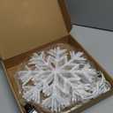 Brightown Christmas Snowflake Icicle Lights Outdoor  Plugin 10.5ft 5 Drops 240LED Snowflake Window Light with 8 Modes, Hanging Lights for Indoor Outdoor Porch Eaves Rooftops Pergola Christmas Decor