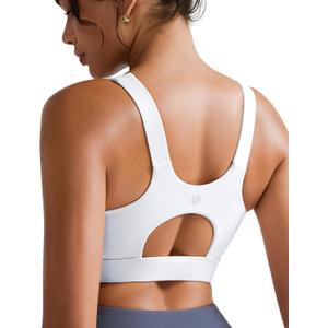 RUNNING GIRL High Impact Sports Bras for Women,Racerback Running Bra Workout Crop Tank Tops Longline Sports Bra Push Up, L