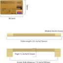 10 Pack 7-1/2"(192mm) Gold Handles for Cabinets Kitchen Brushed Gold Cabinet Pulls Knurled Cabinet Hardware Drawer Pulls for Cupboard