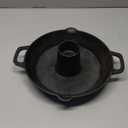 Onlyfire Universal Cast Iron Chicken Roaster, Pre-Seasoned Poultry Roaster Beer Can Turkey Holder with Roasting Pan for Most Grills and Oven