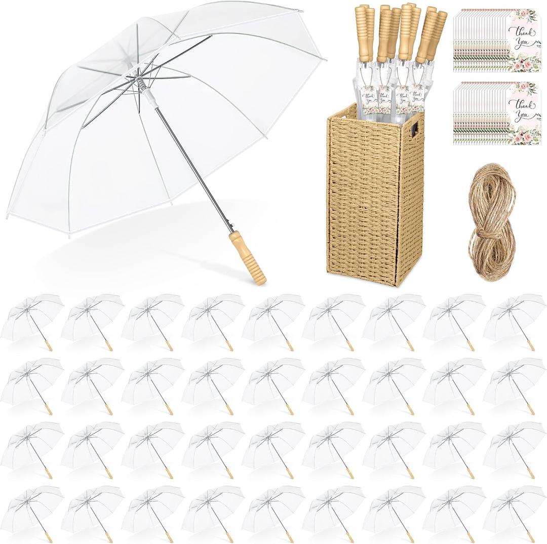 Aodaer Wedding Umbrella Bulk with Foldable Storage Box Auto Open Foldable Umbrellas Windproof Travel Umbrella for Outdoor Activities, Wedding Anniversary Photography