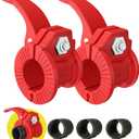 Barbell Clips 1 Inch Quick Release Weight Clamps 0.9-1.18inch Multi-Size Adjustable Olympic Clamps for Bars (Red)