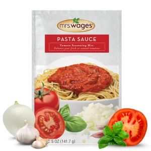 Mrs. Wages Pasta Sauce Canning Mix, Easy-To-Use, Simple Homemade Pasta Sauce, Great Flavor, Easy To Freeze or Serve Fresh, 5 oz Packet (Value Pack of 6) (EXP 08/31/28)