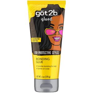 got2b Glued Bonding Glue, 6 Fl Oz, Invisible Wig Glue with Long-Lasting Hold, Dermatologist-Tested and Scalp-Friendly Formula with Pro-Vitamin B5, Easy Removal