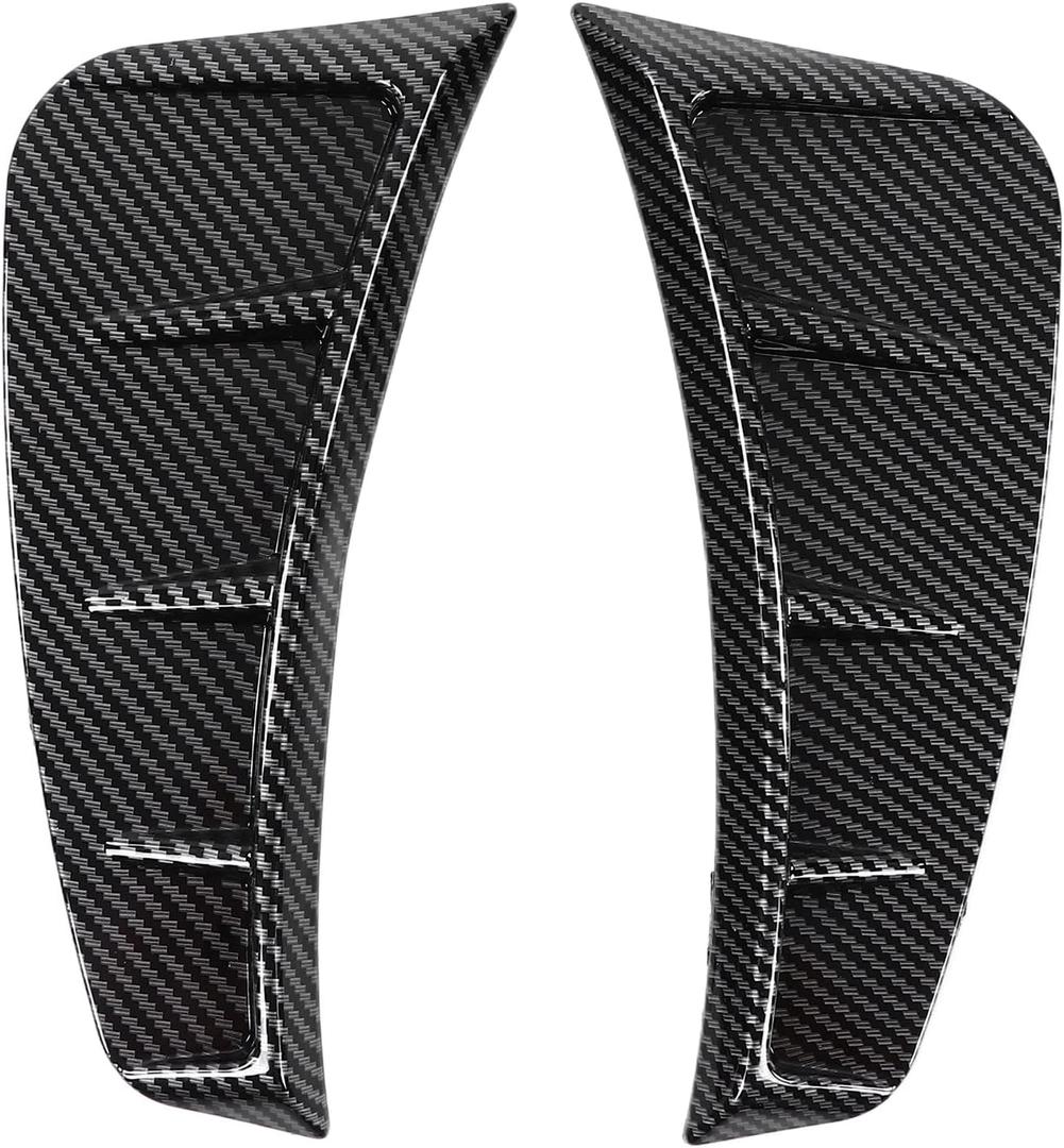 Car Fender Air Vent Trim Cover, Side Air Vent Trim, Pair Front Bumper Side Air Vent Trim Exterior Carbon Fiber Style Universal Decoration
