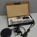 Podcast Equipment Bundle, BM-800 Recording Studio Package with Voice Changer, Live Sound Card - Audio Interface for Laptop Computer Vlog Living Broadcast Live Streaming YouTube TikTok (AM100-V8)