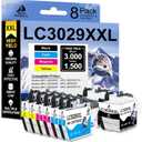 DOUBLE D Compatible LC3029 LC3029XXL Replacement for Brother LC3029 LC3029XXL Ink Cartridges Work with Brother MFC-J5830DW MFC-J5930DW MFC-J6535DW MFC-J6935DW Printer (2B, 2C, 2M, 2Y) 8Pack