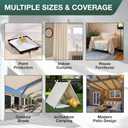 CCS Canvas Drop Cloth for Painting  All Purpose Cotton Duck Cloth Tarp for Curtains, Tablecloths, Backdrops  Washable & Reusable Floor Cover & Dust Sheet for Furniture (6x9 Ft)